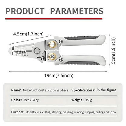 GripLoxio™ Multi-functional Wire Stripper & Cutter